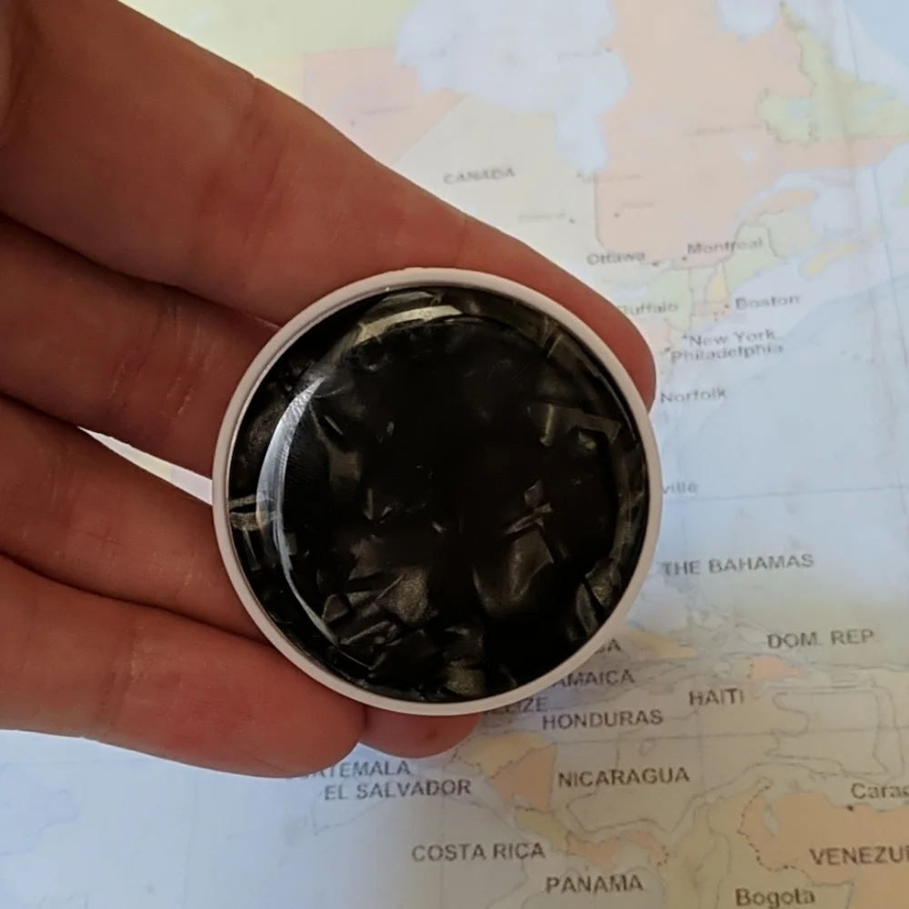 Black marble phone holder